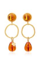 Loulou De La Falaise Hoop And Drop Clip 24k Gold-plated Crystal Earrings