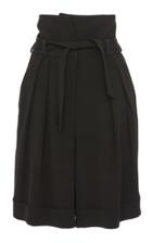 Balmain High-waisted Crepe Bermuda Shorts