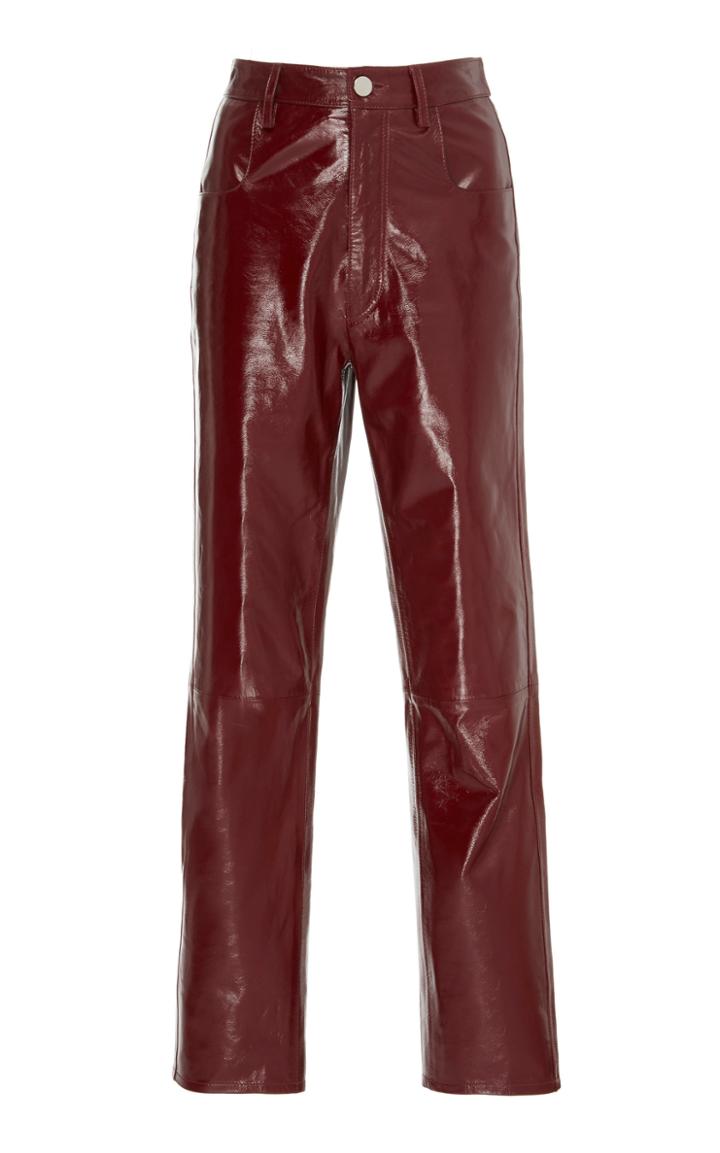 Nour Hammour Etienne Patent Leather Pants