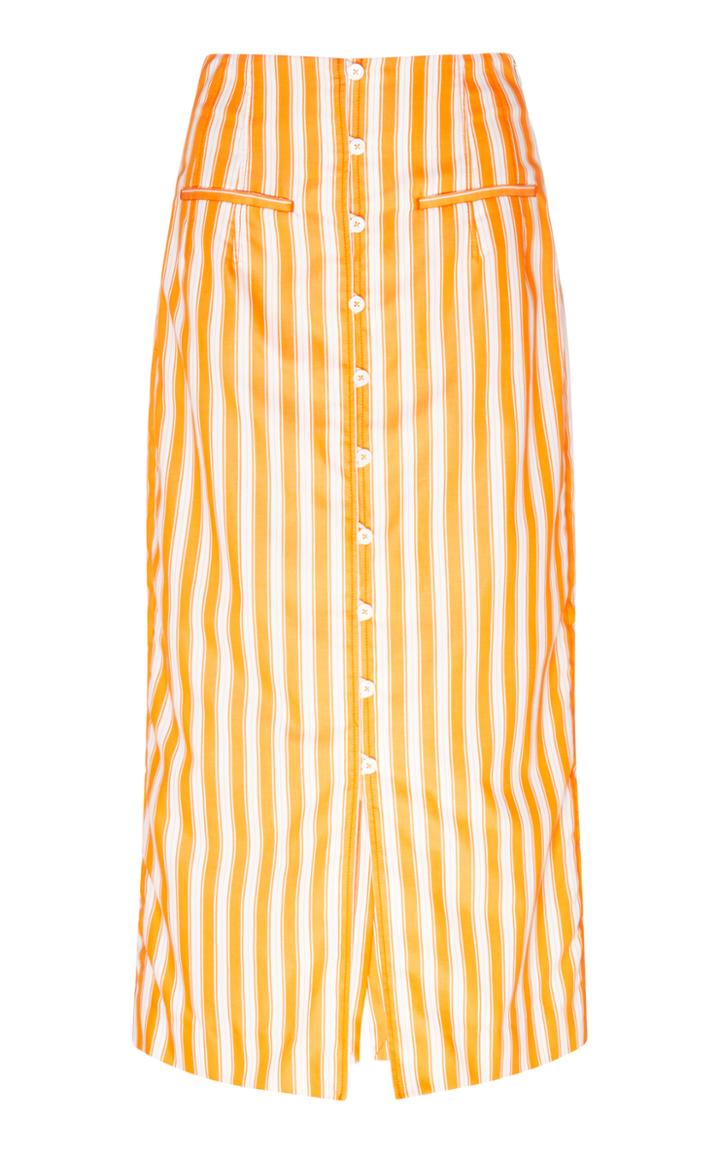 Moda Operandi Rosie Assoulin Striped Cotton Skirt Size: 0