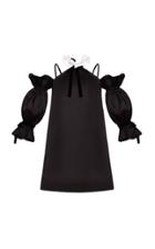 Marianna Senchina Open Shoulder Balloon Sleeve Dress