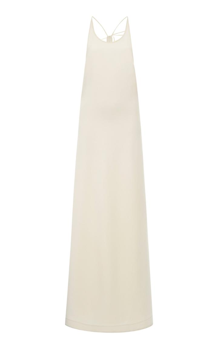 Jil Sander Strappy Stretch-satin Halter Dress