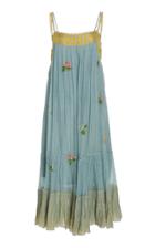 Pro Pleated Cotton Maxi Dress