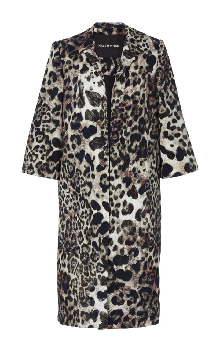 Naeem Khan Leopard Print Coat