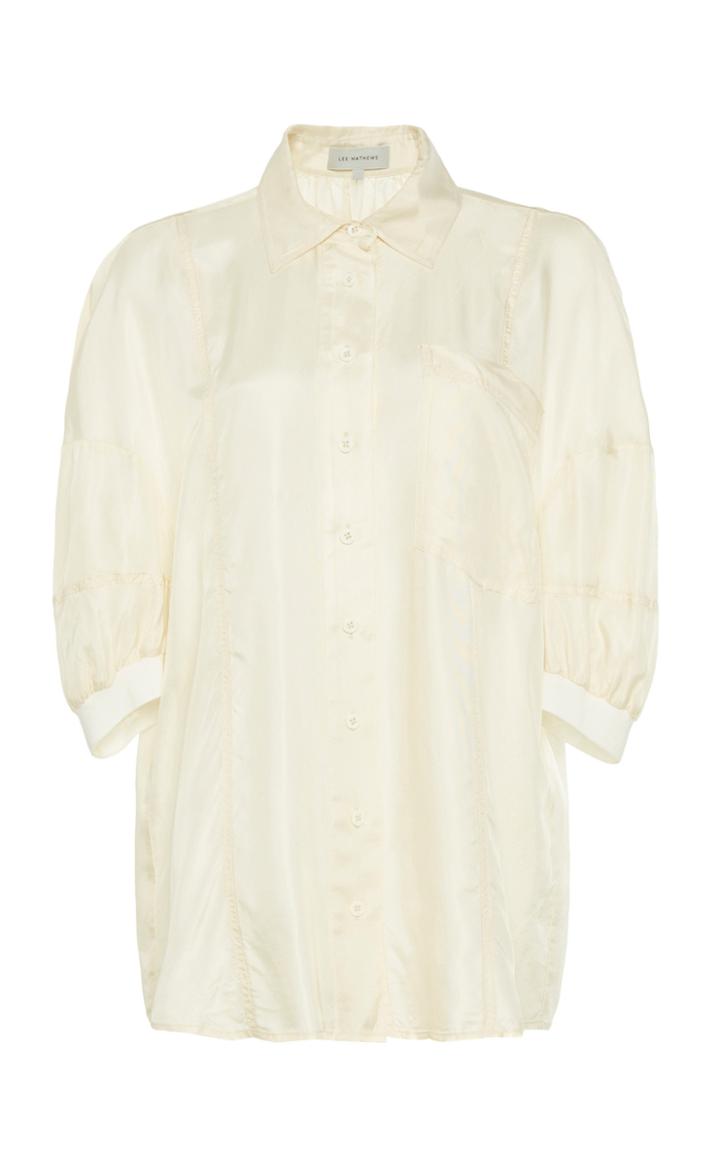 Moda Operandi Lee Mathews Rommie Satin Button-front Blouse Size: 2