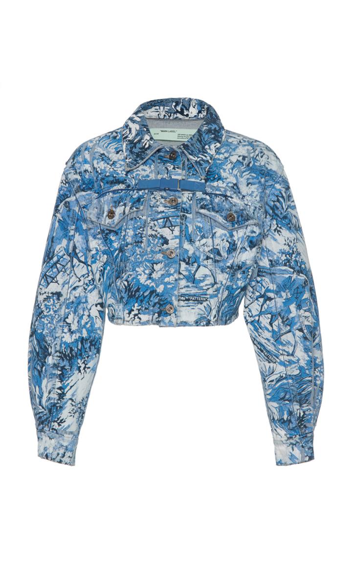 Off-white C/o Virgil Abloh Tapestry Print Denim Jacket