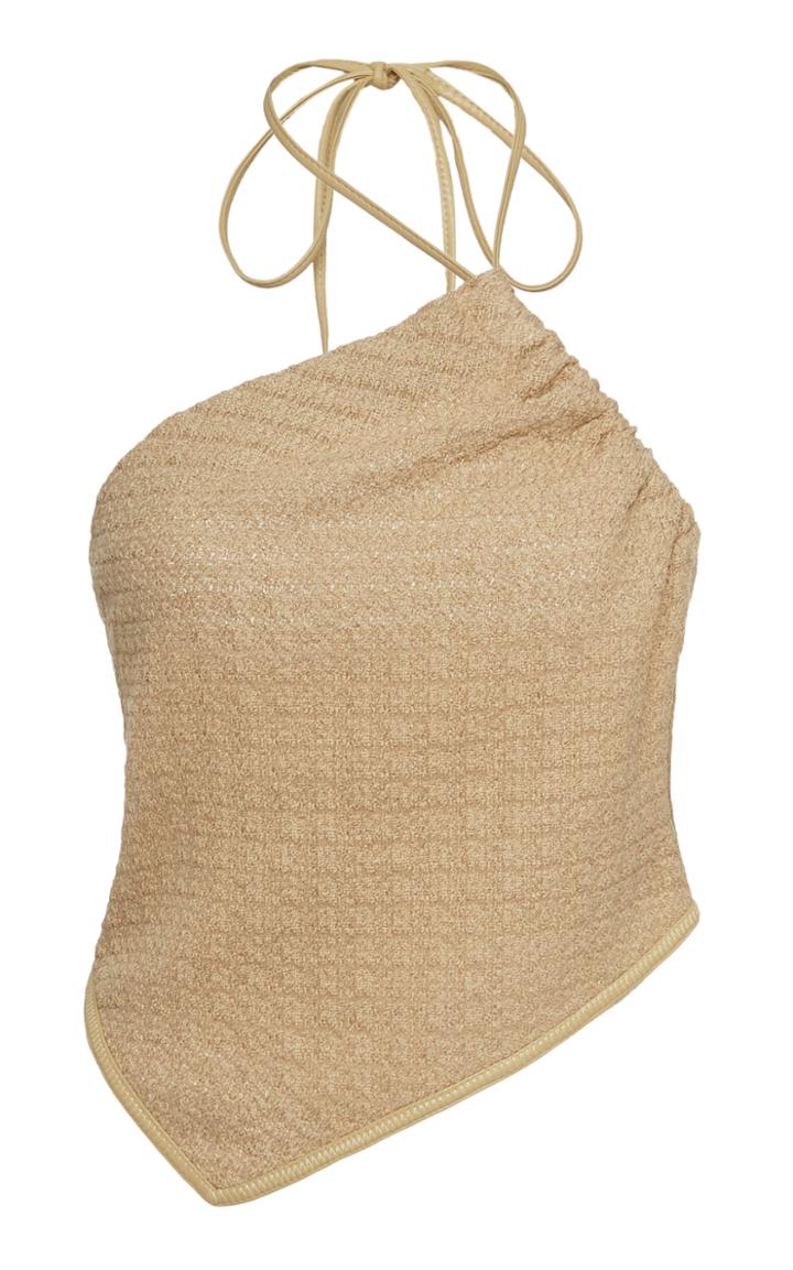 Moda Operandi Nanushka Sky Halter Knit Tank Top Size: S