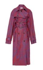 Diane Von Furstenberg Long Sleeve Belted Trench Coat