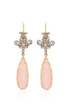 Moda Operandi Arman Sarkisyan 22k Gold Pink Opal Victorian Earrings