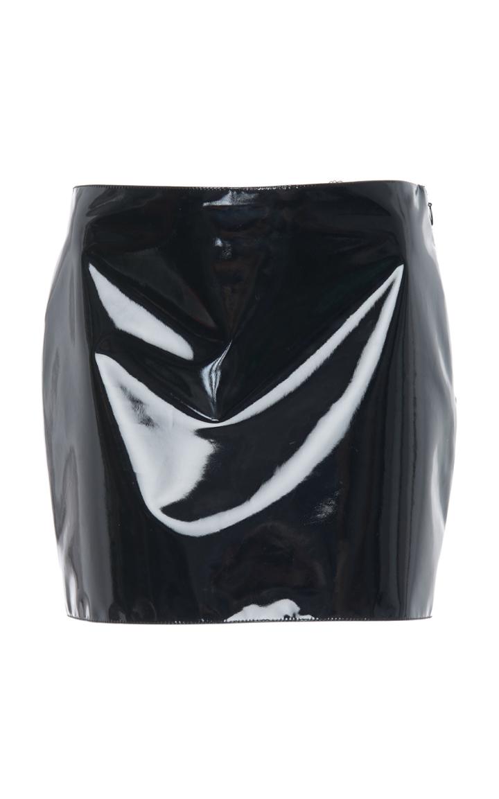 Versace Mid-rise Vinyl Mini Skirt