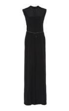 Adam Lippes Silk Crepe Crystal Jumpsuit