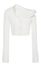 Jonathan Simkhai Classic Stretch Crepe Combo Crop Jacket