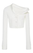 Jonathan Simkhai Classic Stretch Crepe Combo Crop Jacket