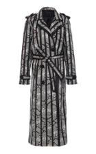 Attico Striped Snakeskin Trench