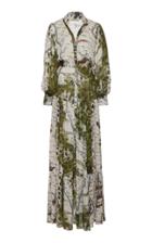 Moda Operandi Andres Otalora Naval Printed Collared Silk-georgette Maxi Dress Size: