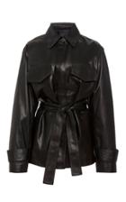 Moda Operandi Vince Wrap Leather Safari Jacket Size: Xxs