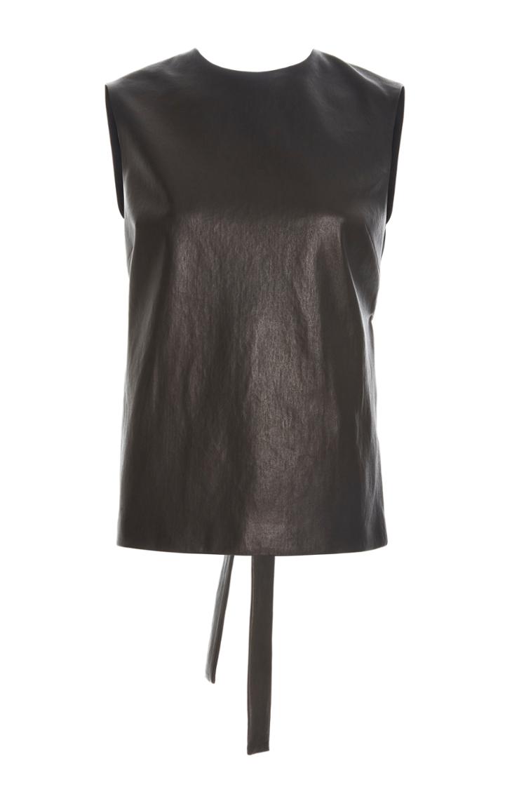 Rosetta Getty Leather Shell Top