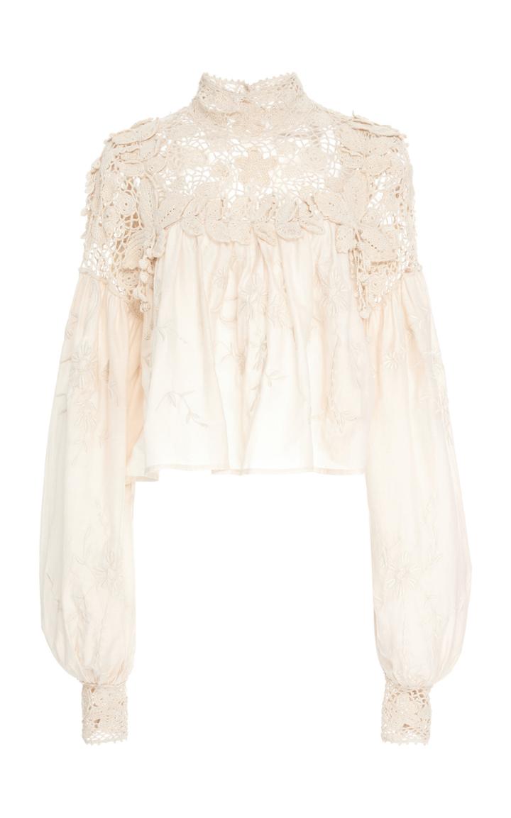 Moda Operandi Ulla Johnson Theodora Cotton Blend Blouse Size: 2