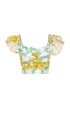 Nina Tiari Ruffled Crop Top