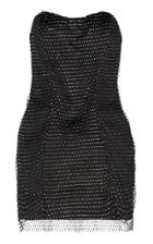 Michael Lo Sordo Crystal-embellished Mesh Mini Dress