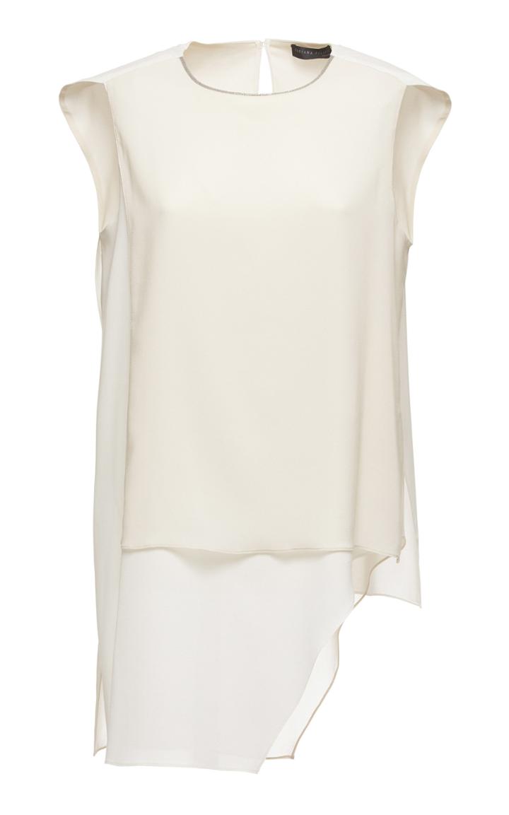 Fabiana Filippi Asymmetric Layered Silk Top
