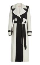 Maggie Marilyn Call Me Cruella De Vil Belted Color-block Linen Trench