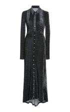 Paco Rabanne Dotted Velvet Maxi Dress