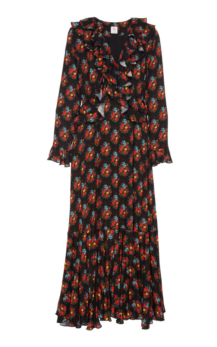 Gl Hrgel Ruffled Collar Gypsy Midi Dress