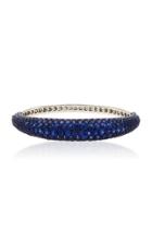 Busatti America 18k White Gold Sapphire And Diamond Bracelet