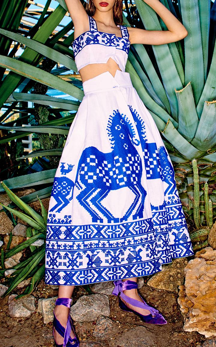 Yuliya Magdych Herd Top And Skirt Set