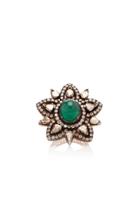 Amrapali 14k Gold Emerald And Diamond Ring