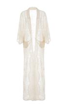 Sandra Mansour Lace Embroidered Robe Caftan