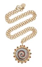 Marlo Laz 14k Yellow-gold Spiral Tie Dye Amulet Necklace