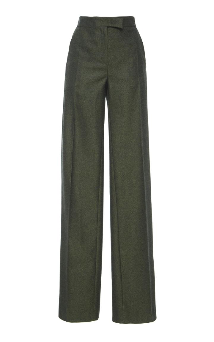 Luisa Beccaria Straight Leg Wool Pant