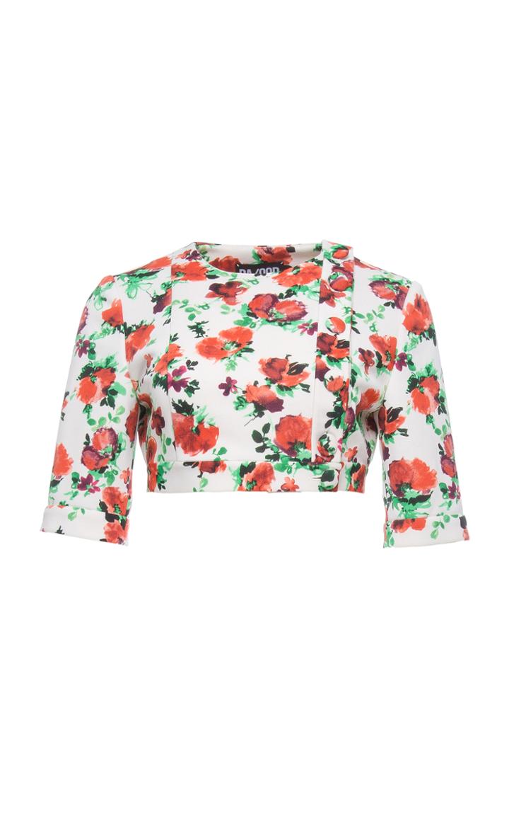 Dalood Elbow Sleeve Crop Top