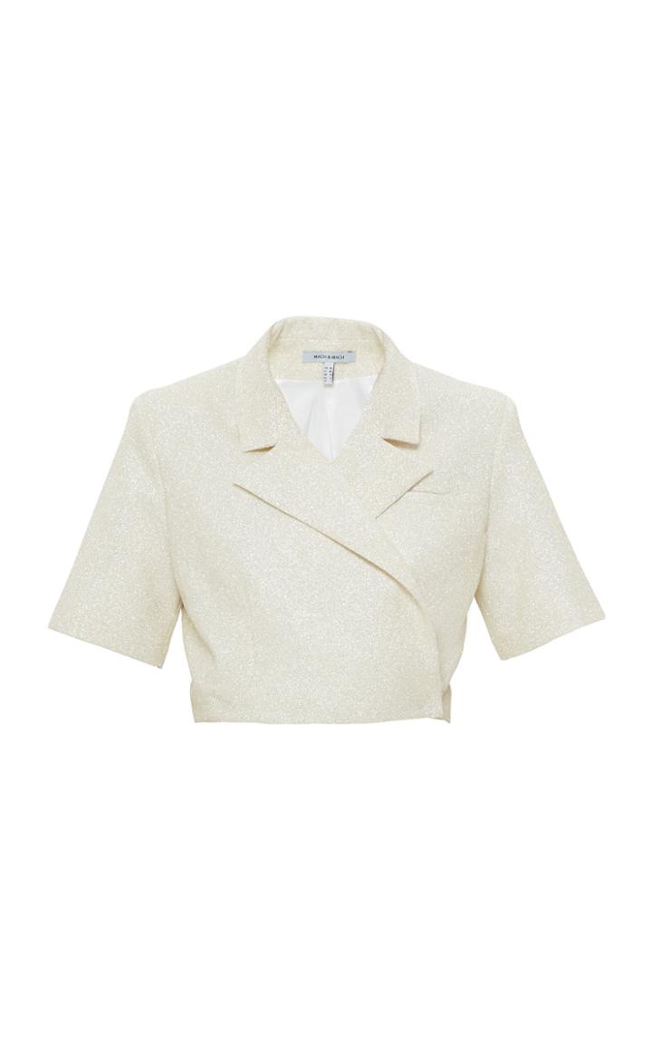 Moda Operandi Mach & Mach Glitter Top Blazer