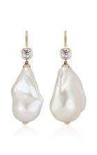 Moda Operandi Marlo Laz Baroque Pearl And Diamond Earrings