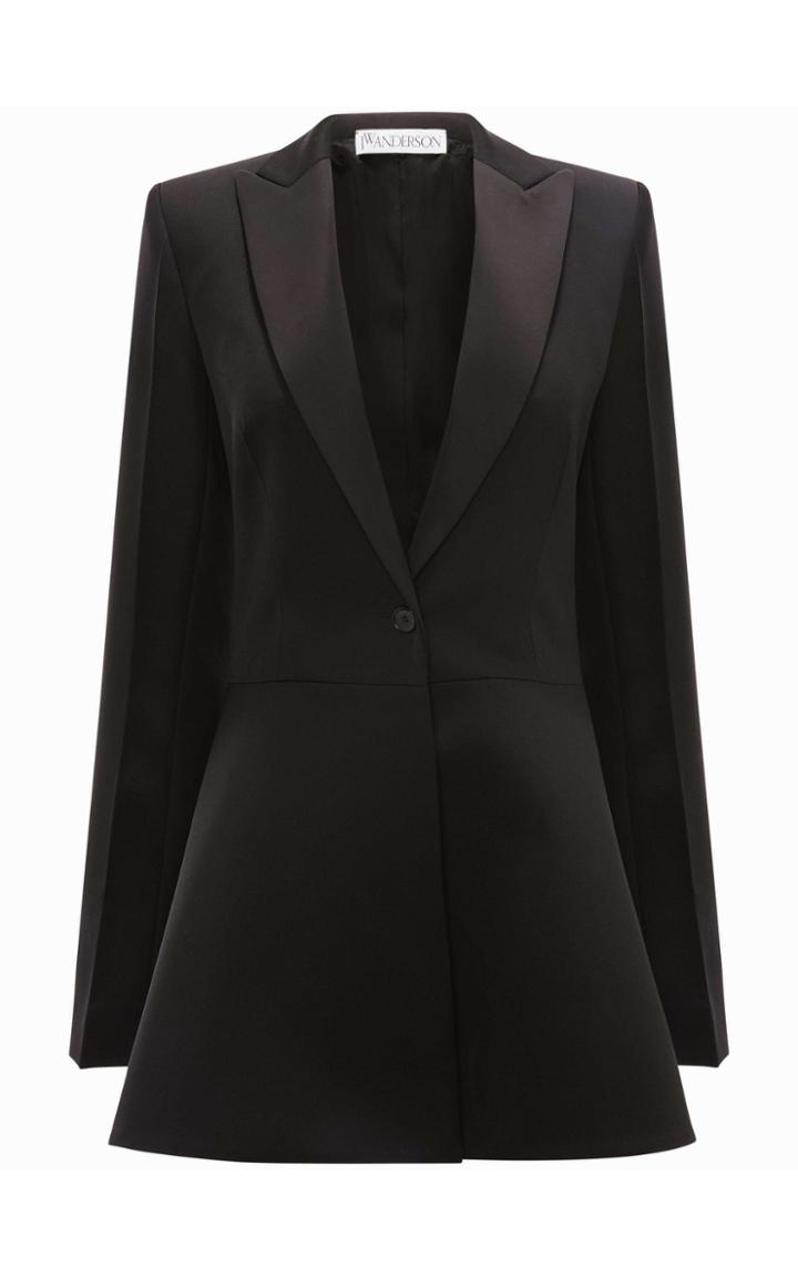 Moda Operandi Jw Anderson Peaked Wool Peplum Blazer