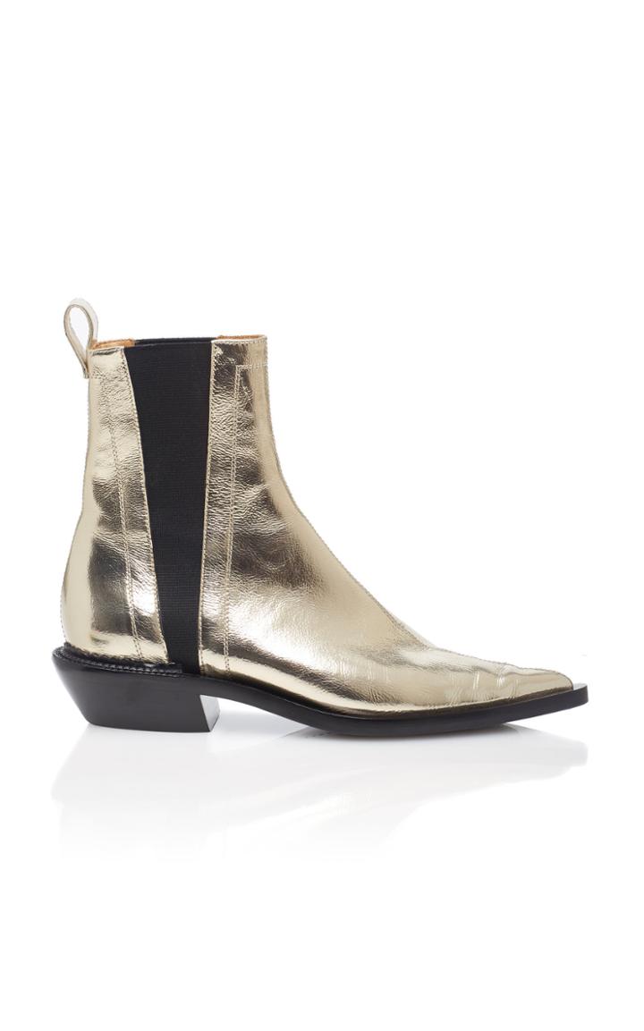 Victoria Beckham Metallic Cowboy Boots