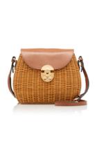 Miu Miu Large Midollino Leather-paneled Rattan Basket Bag