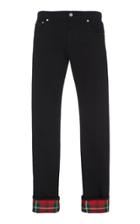Alexander Mcqueen Tartan Cotton Twill-lined Slim-fit Jeans