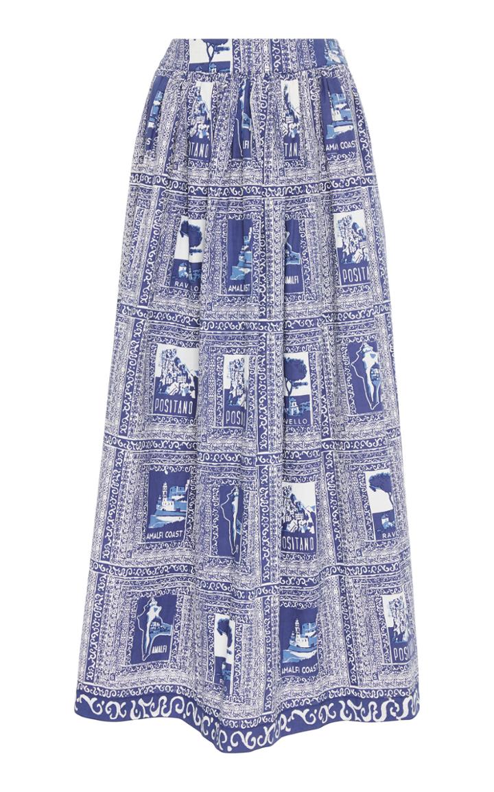 Le Sirenuse Positano Jane Poplin Maxi Skirt