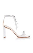 Alexandre Birman Clarita Tie-detailed Metallic Leather Sandals