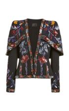 Moda Operandi Zuhair Murad Beaded Cady Caped Jacket