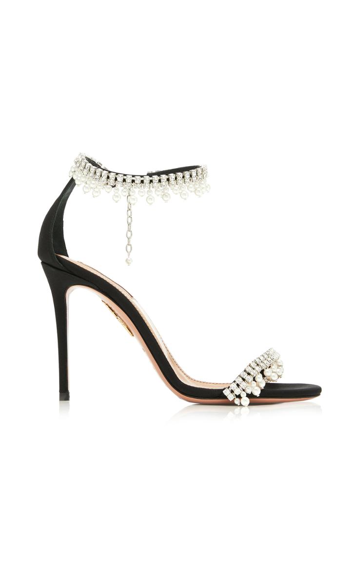 Aquazzura Exquisite Embellished Leather Sandals