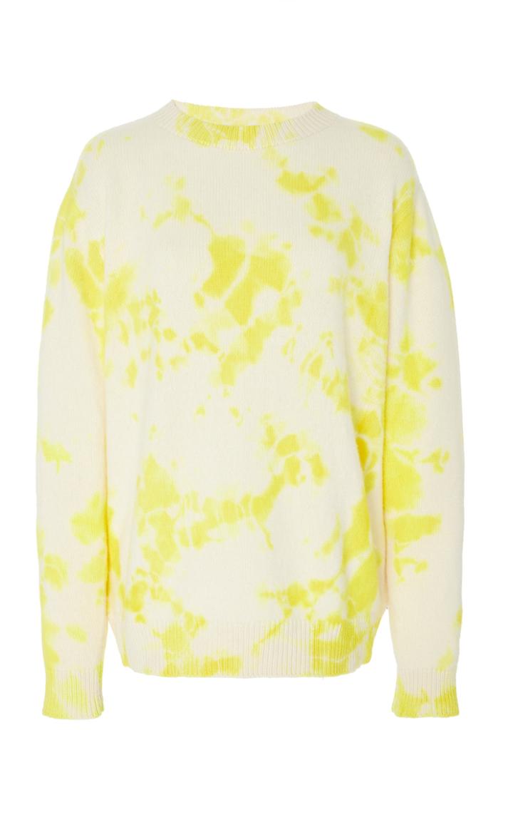 The Elder Statesman Simple Tie Dye Cashmere Sweater