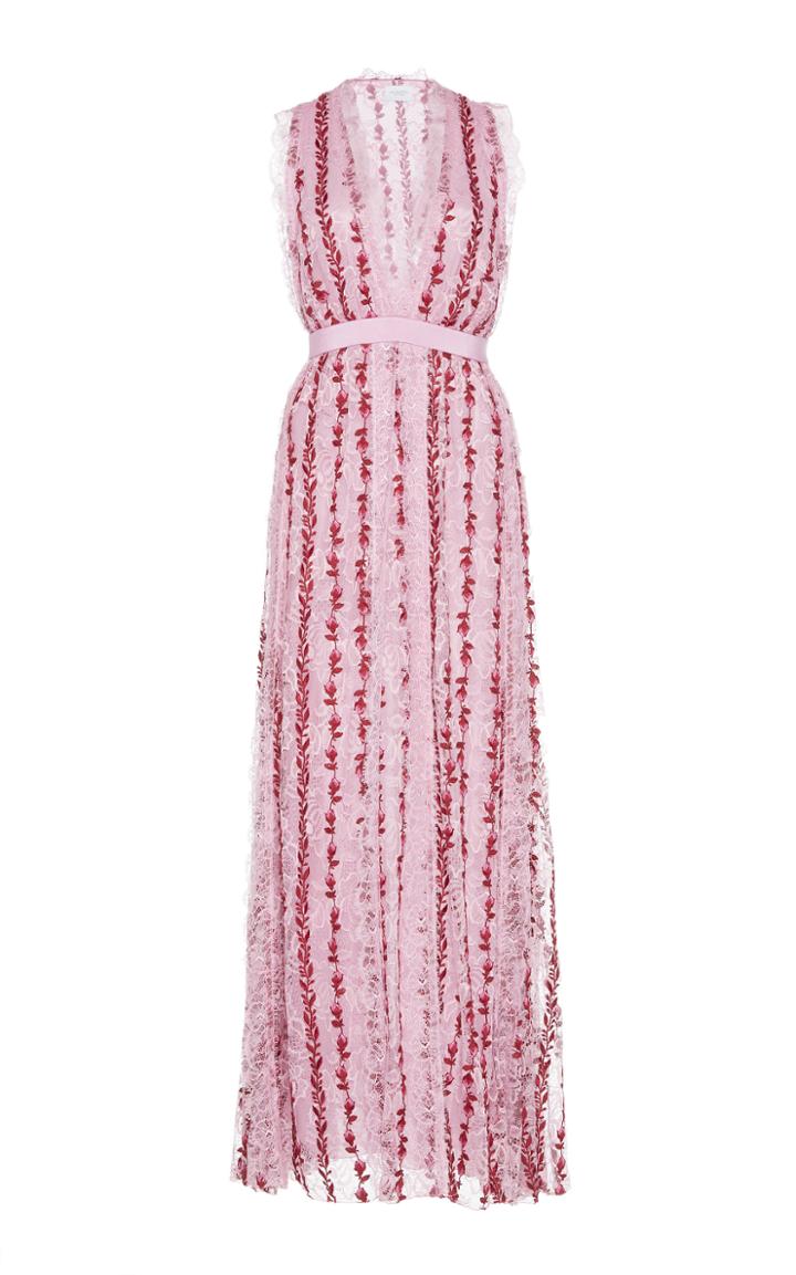 Giambattista Valli Plunging Neckline Maxi Dress