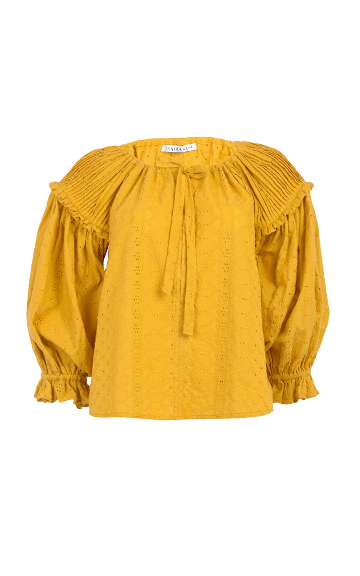 Innika Choo Marigold Broderie Anglaise Long Smock Top