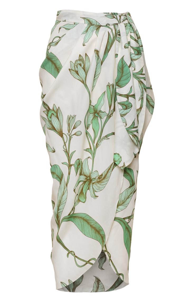 Moda Operandi Johanna Ortiz Botanist Guide Printed Poplin Skirt