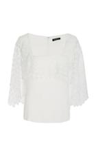 Mi Jong Lee Lace Overlay Blouse